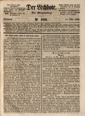 Der Lechbote Mittwoch 15. Mai 1850