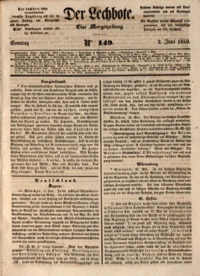 Der Lechbote Sonntag 2. Juni 1850