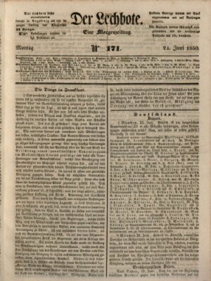 Der Lechbote Montag 24. Juni 1850