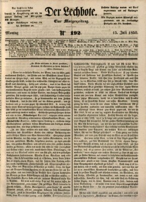 Der Lechbote Montag 15. Juli 1850