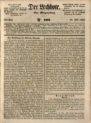 Der Lechbote Dienstag 16. Juli 1850