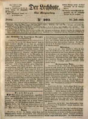 Der Lechbote Freitag 26. Juli 1850