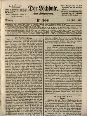 Der Lechbote Montag 29. Juli 1850