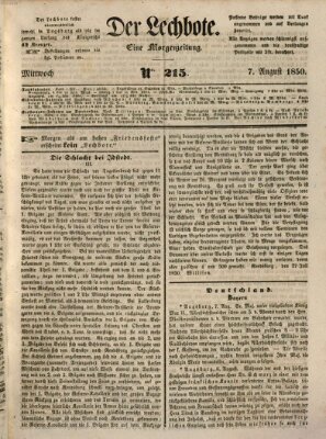 Der Lechbote Mittwoch 7. August 1850