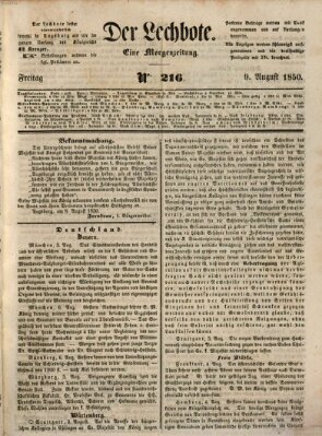 Der Lechbote Freitag 9. August 1850