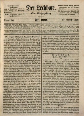 Der Lechbote Donnerstag 15. August 1850