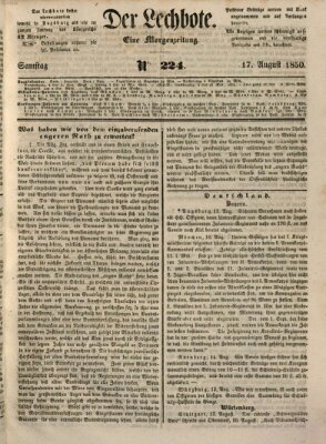 Der Lechbote Samstag 17. August 1850