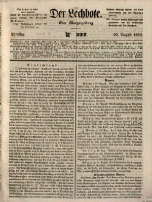 Der Lechbote Dienstag 20. August 1850