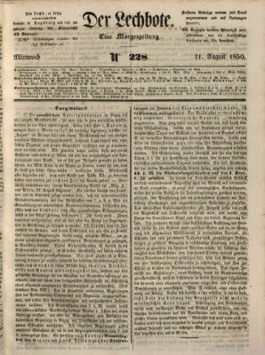 Der Lechbote Mittwoch 21. August 1850