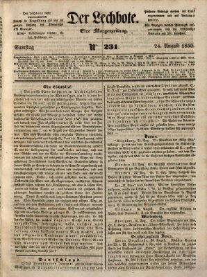 Der Lechbote Samstag 24. August 1850