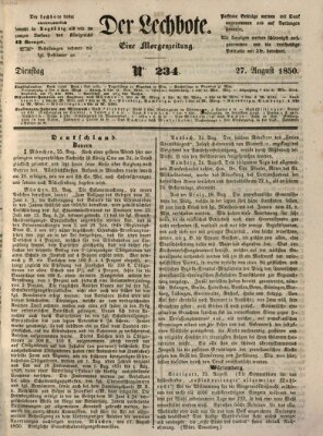 Der Lechbote Dienstag 27. August 1850