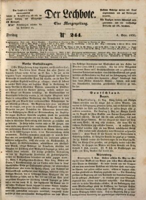 Der Lechbote Freitag 6. September 1850