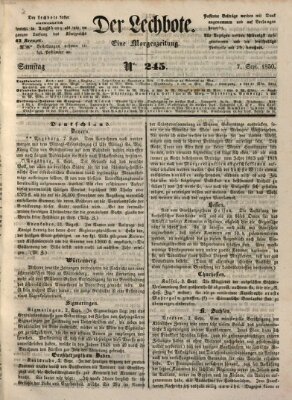 Der Lechbote Samstag 7. September 1850