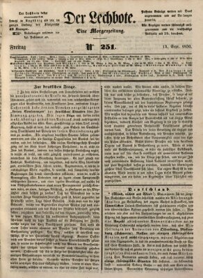 Der Lechbote Freitag 13. September 1850