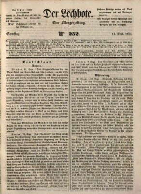 Der Lechbote Samstag 14. September 1850