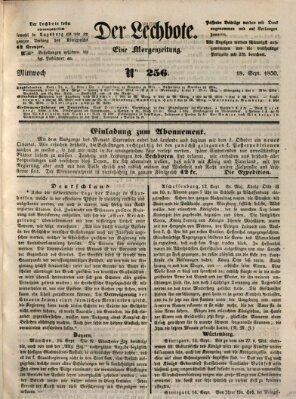 Der Lechbote Mittwoch 18. September 1850