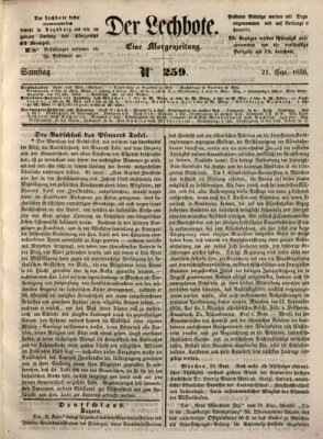 Der Lechbote Samstag 21. September 1850