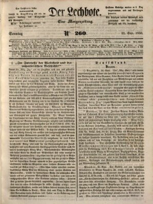 Der Lechbote Sonntag 22. September 1850