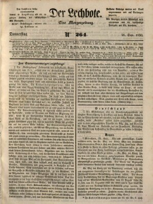 Der Lechbote Donnerstag 26. September 1850