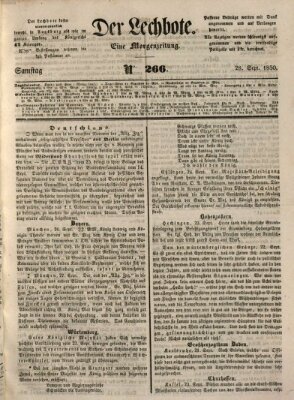 Der Lechbote Samstag 28. September 1850