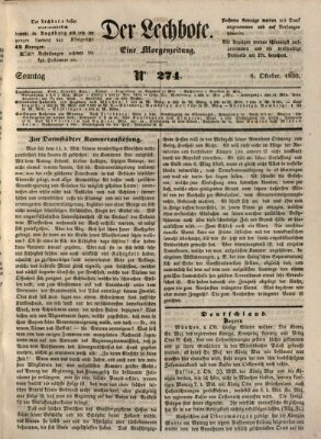 Der Lechbote Sonntag 6. Oktober 1850