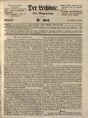 Der Lechbote Mittwoch 16. Oktober 1850