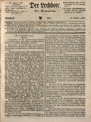 Der Lechbote Mittwoch 23. Oktober 1850