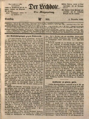 Der Lechbote Samstag 2. November 1850