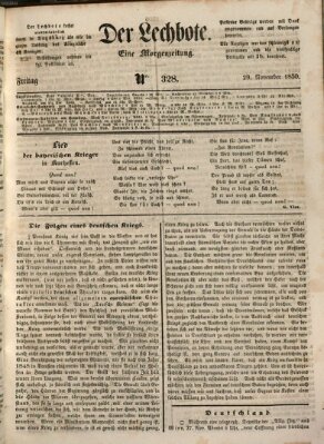 Der Lechbote Freitag 29. November 1850