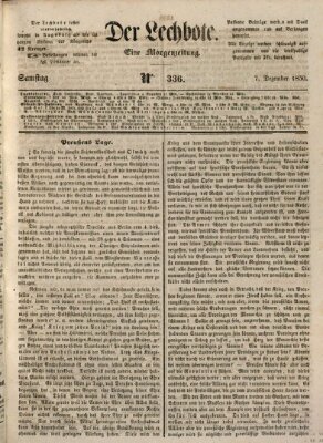 Der Lechbote Samstag 7. Dezember 1850