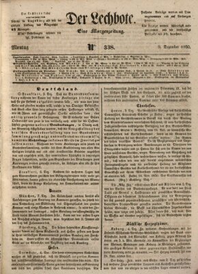 Der Lechbote Montag 9. Dezember 1850