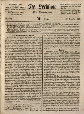 Der Lechbote Freitag 13. Dezember 1850