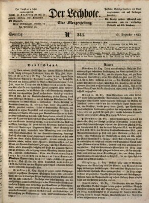 Der Lechbote Sonntag 15. Dezember 1850