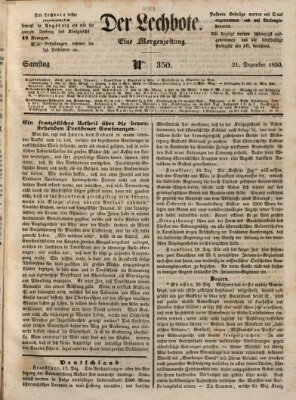 Der Lechbote Samstag 21. Dezember 1850