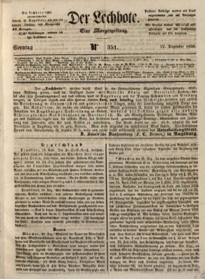 Der Lechbote Sonntag 22. Dezember 1850