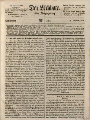 Der Lechbote Donnerstag 26. Dezember 1850