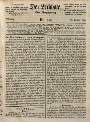 Der Lechbote Montag 30. Dezember 1850