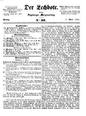 Der Lechbote Montag 7. April 1851