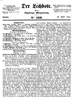 Der Lechbote Dienstag 22. April 1851