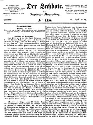 Der Lechbote Mittwoch 30. April 1851
