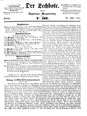 Der Lechbote Freitag 20. Juni 1851