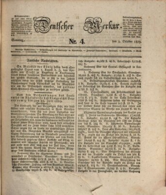 Deutscher Merkur Sonntag 4. Oktober 1829