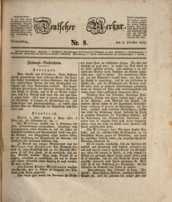 Deutscher Merkur Donnerstag 8. Oktober 1829