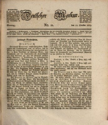 Deutscher Merkur Sonntag 11. Oktober 1829