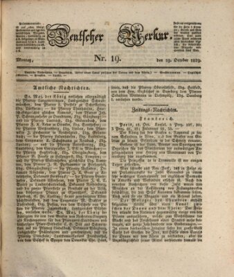 Deutscher Merkur Montag 19. Oktober 1829