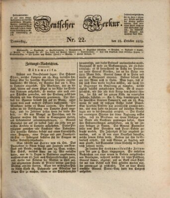 Deutscher Merkur Donnerstag 22. Oktober 1829