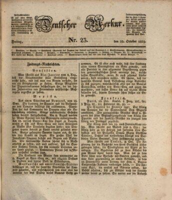 Deutscher Merkur Freitag 23. Oktober 1829