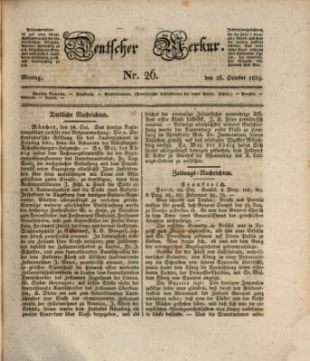 Deutscher Merkur Montag 26. Oktober 1829