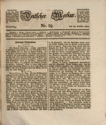 Deutscher Merkur Donnerstag 29. Oktober 1829