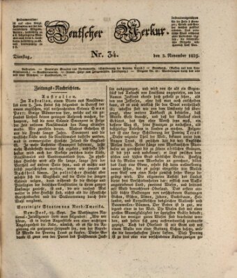 Deutscher Merkur Dienstag 3. November 1829